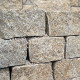 20 x 20 cm Granit-Kleinmauersteine Tiago gelb eingebaut