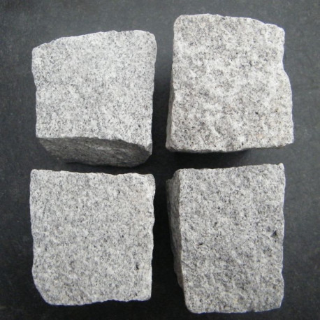Granit-Pflastersteine Gran Fino weiß