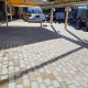 6 x 100 cm Granit-Sichtschutz Tiago gelb 200 cm lang