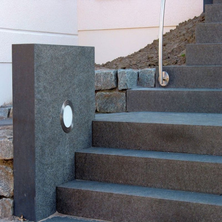 18 x 35 cm Granit-Blockstufen Alvaro anthrazit 150 cm lang