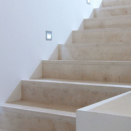 6 x 30 cm Kalkstein-Trittstufen Blancka Flava weiß 250 cm lang