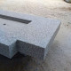 15 cm starke Granit-Podestplatte Elena weißgrau Größe 150 x 100 cm