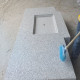 20 cm starke Granit-Podestplatte Elena weißgrau Größe 250 x 200 cm