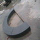 18 x 45 cm Granit-Blockstufen Pedro Black schwarz mit Rundung