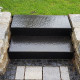 20 x 45 cm Granit-Blockstufen Pedro Black schwarz 80 cm lang