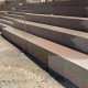 20 x 35 cm Granit-Blockstufen Laahs rot