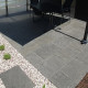 6 cm starke Granit-Pflasterplatten Alvaro anthrazit