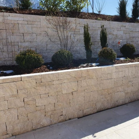 20 cm tiefe Schlossmauersteine Blancka Flava 10 cm hoch