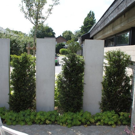 10 x 50 cm Granit-Sichtschutz Elena weißgrau 200 cm lang