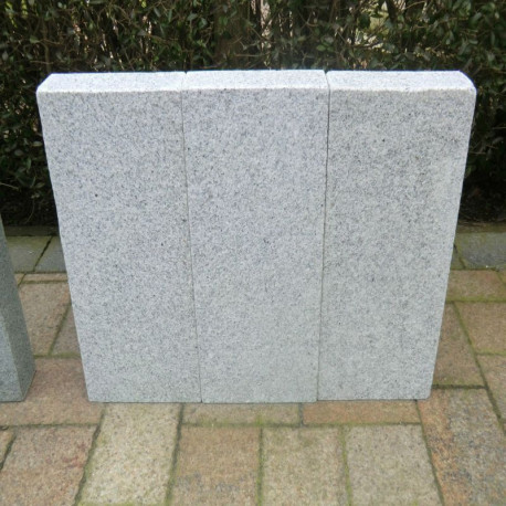8 x 20 cm Granitpalisaden Elena weißgrau