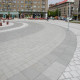 12 cm starke Granit-Pflasterplatten Elena weißgrau