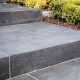3 cm starke Granit-Terrassenplatten Pedro Black schwarz 60 x 40 cm