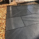 3 cm starke Granit-Terrassenplatten Pedro Black schwarz 60 x 60 cm