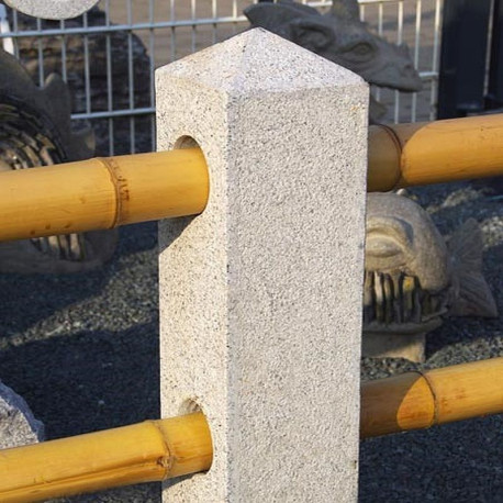 20 x 20 cm Limes-Granitpfosten Tiago gelb